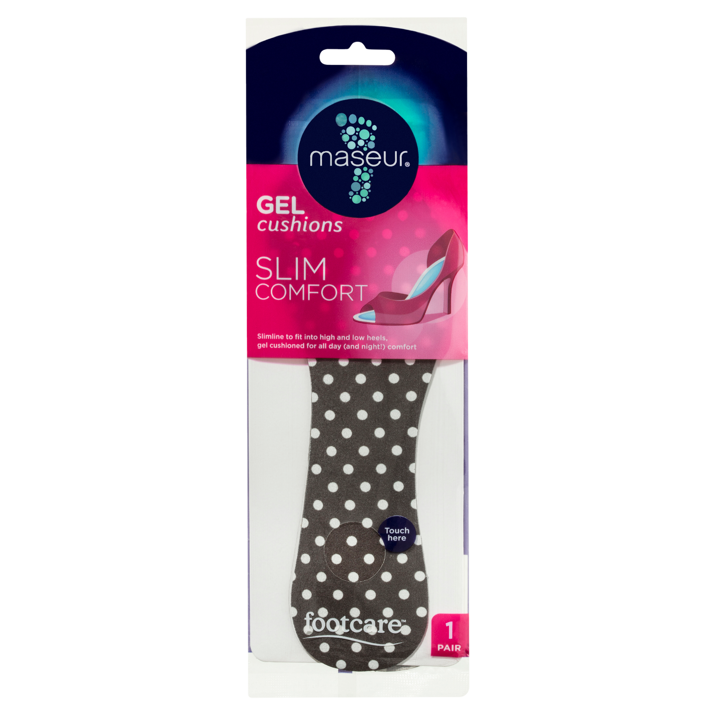 Slim Gel Comfort Insoles, 1 pair