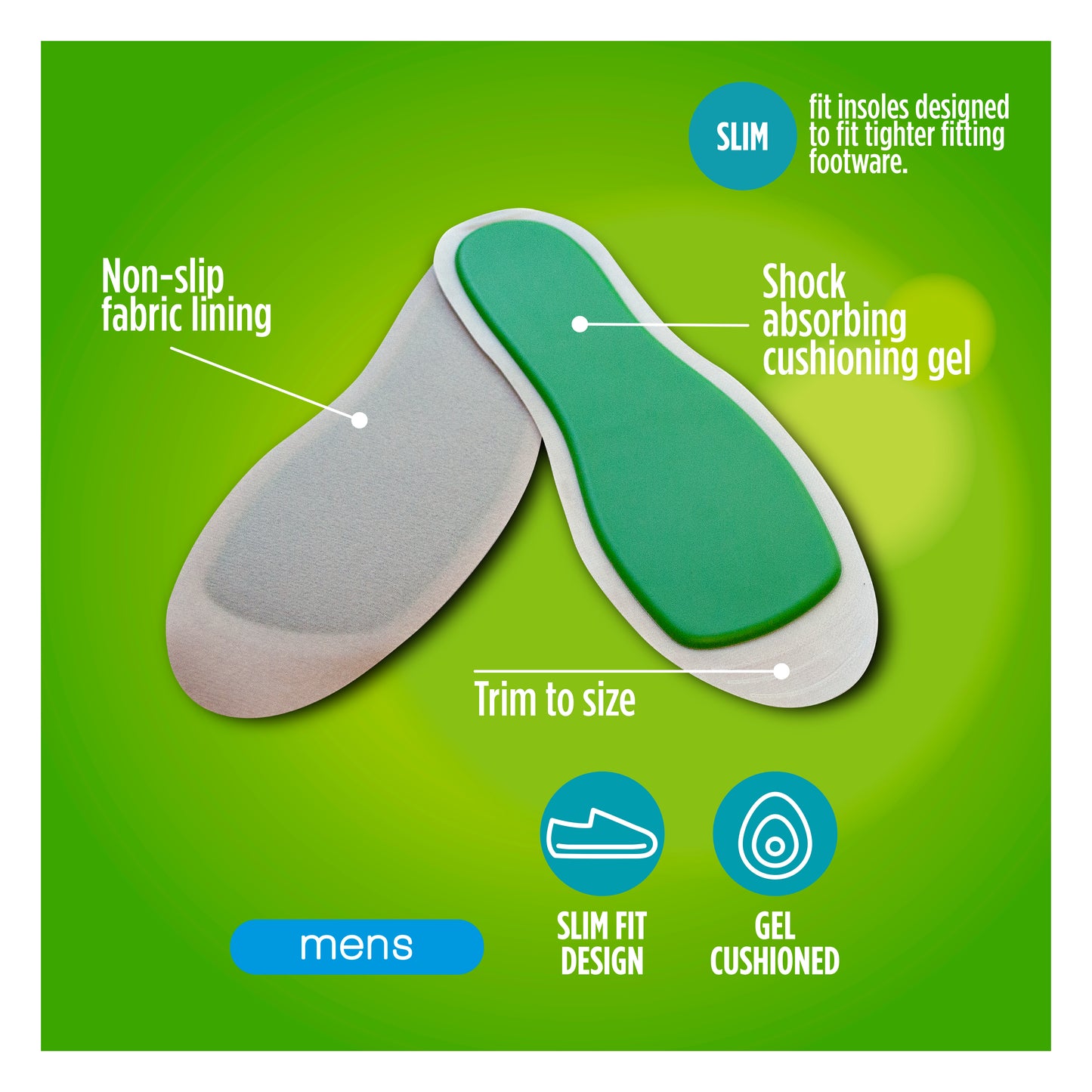 Men's Ultra Gel Insoles, 1 pair