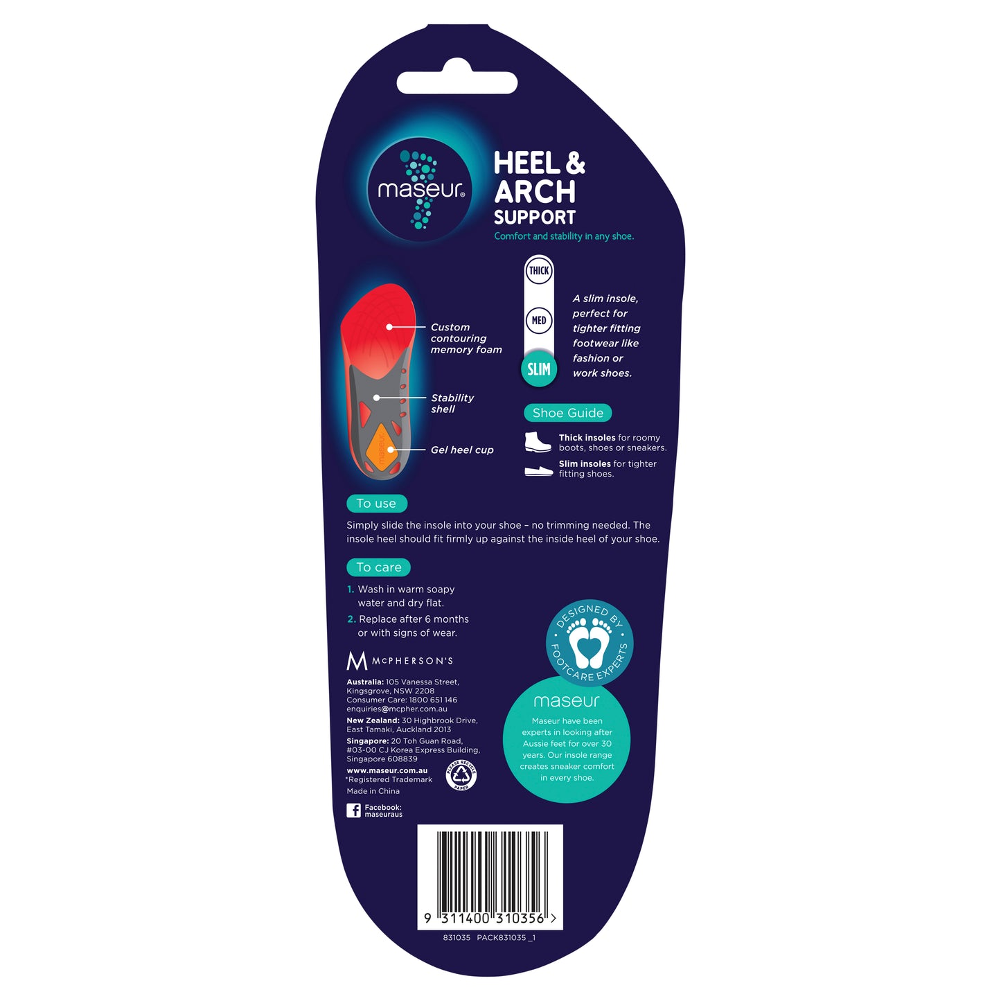 Heel and Arch Support Men