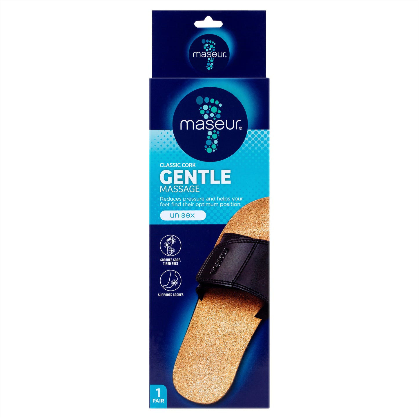 Gentle Massage Sandal Black