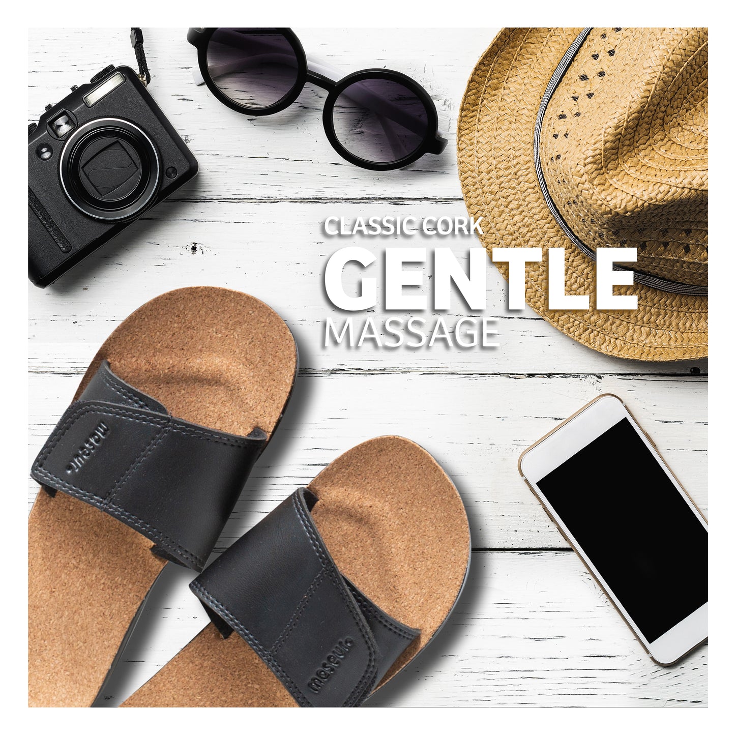 Gentle Massage Sandal Black