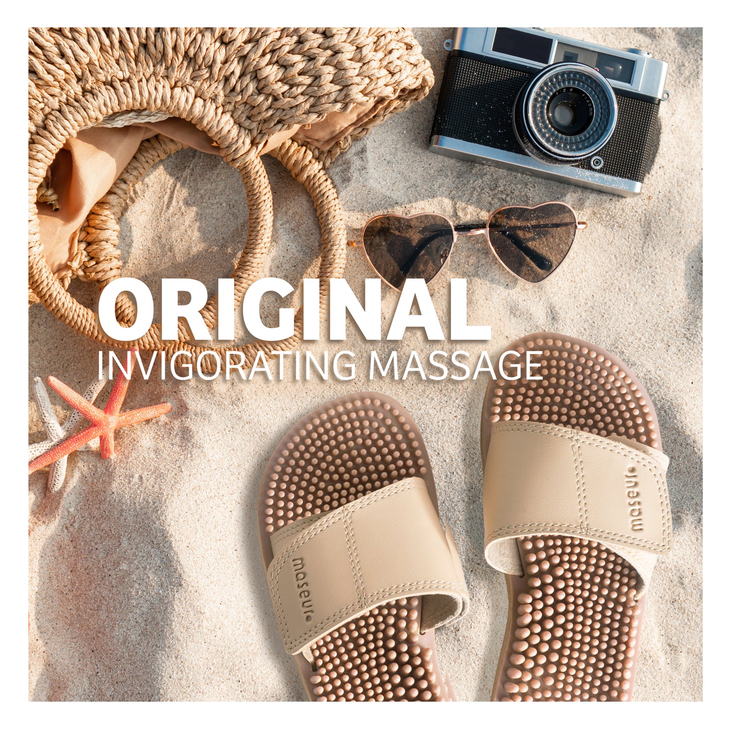 Invigorating Massage Sandal Beige