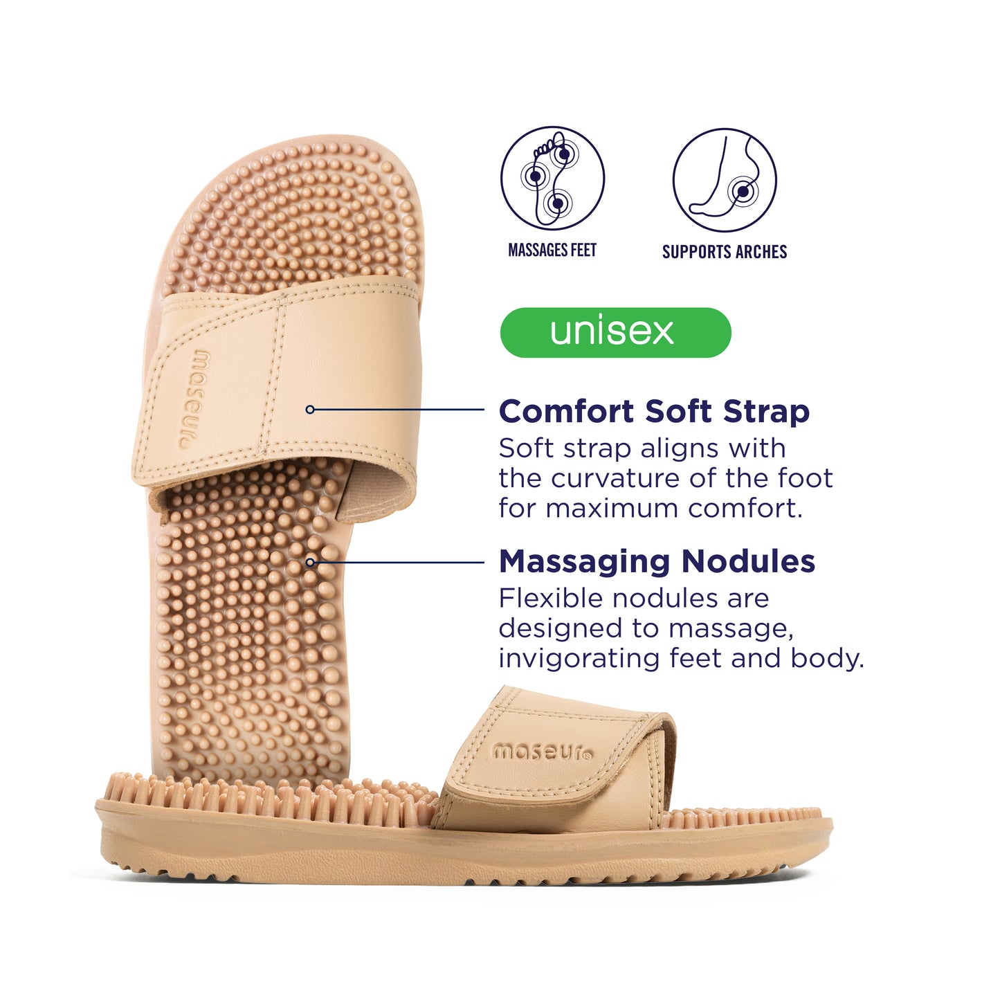 Invigorating Massage Sandal Beige