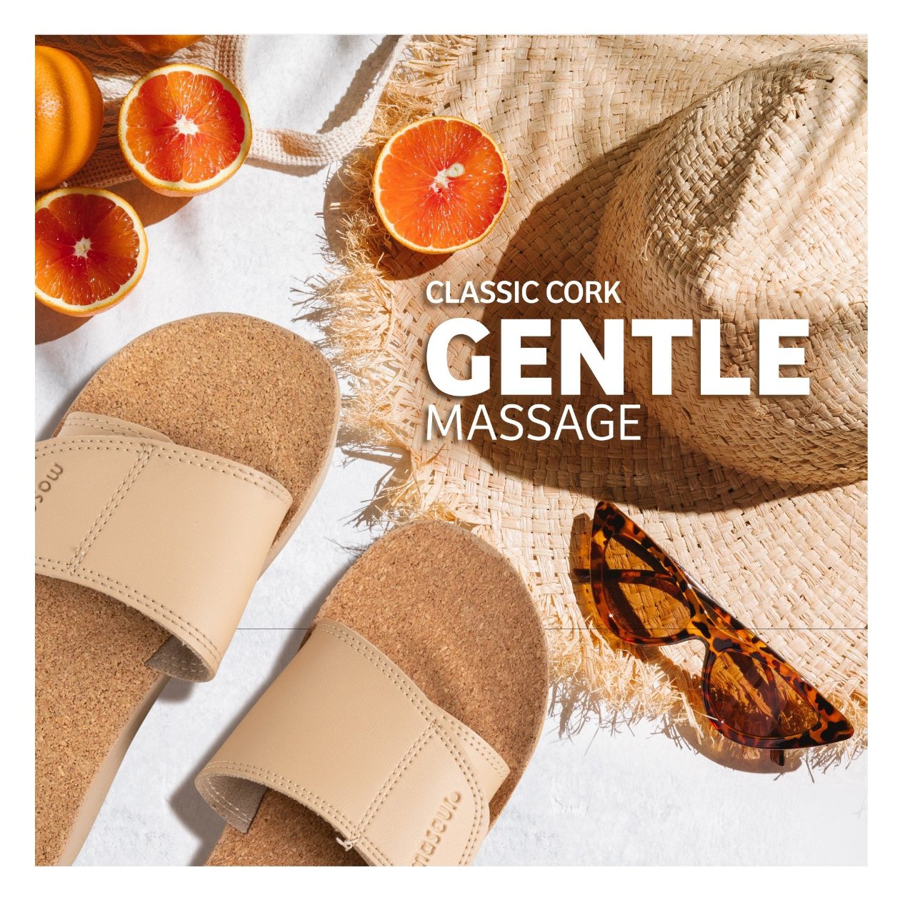 Gentle Massage Sandal Beige